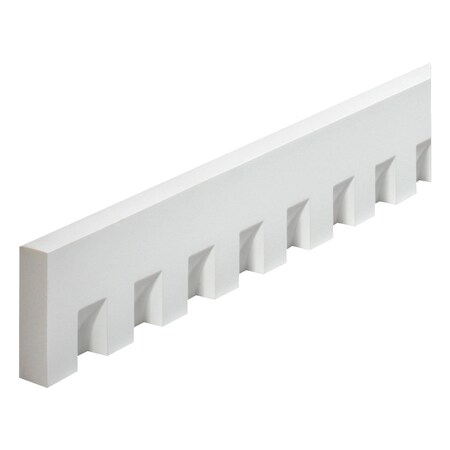 Ekena Millwork 4 1/2"W x 1 1/2'" Tooth/Space x 1 1/4"P, 12' Length, Classic Dentil Moulding MLD310-12